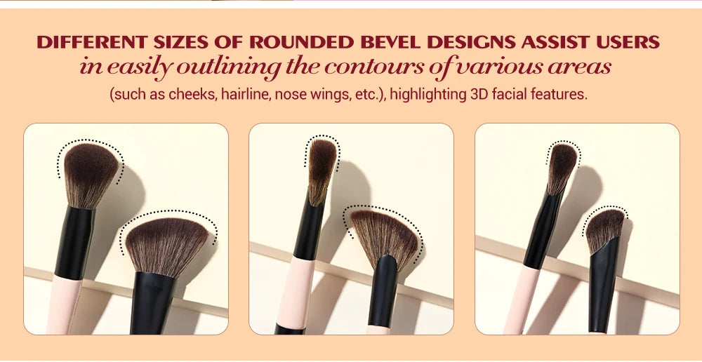 Jessup Makeup Brushes Set with Makeup Sponge, 3/7pcs Double Sided Makeup Brush Foundation Blush Eyeshadow with Gift Box