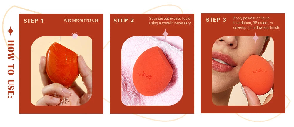 Jessup Makeup Brushes Set with Makeup Sponge, 3/7pcs Double Sided Makeup Brush Foundation Blush Eyeshadow with Gift Box