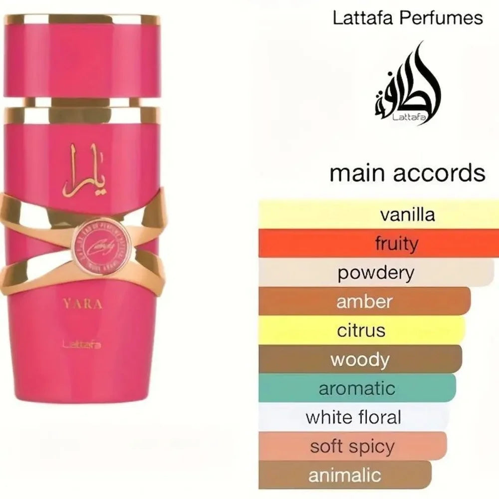 Lattafa Yara Perfume Women Eau De Parfum Original Arab Perfumes Arabian Perfume Lasting Fragrance Light Fragrance Long-lasting