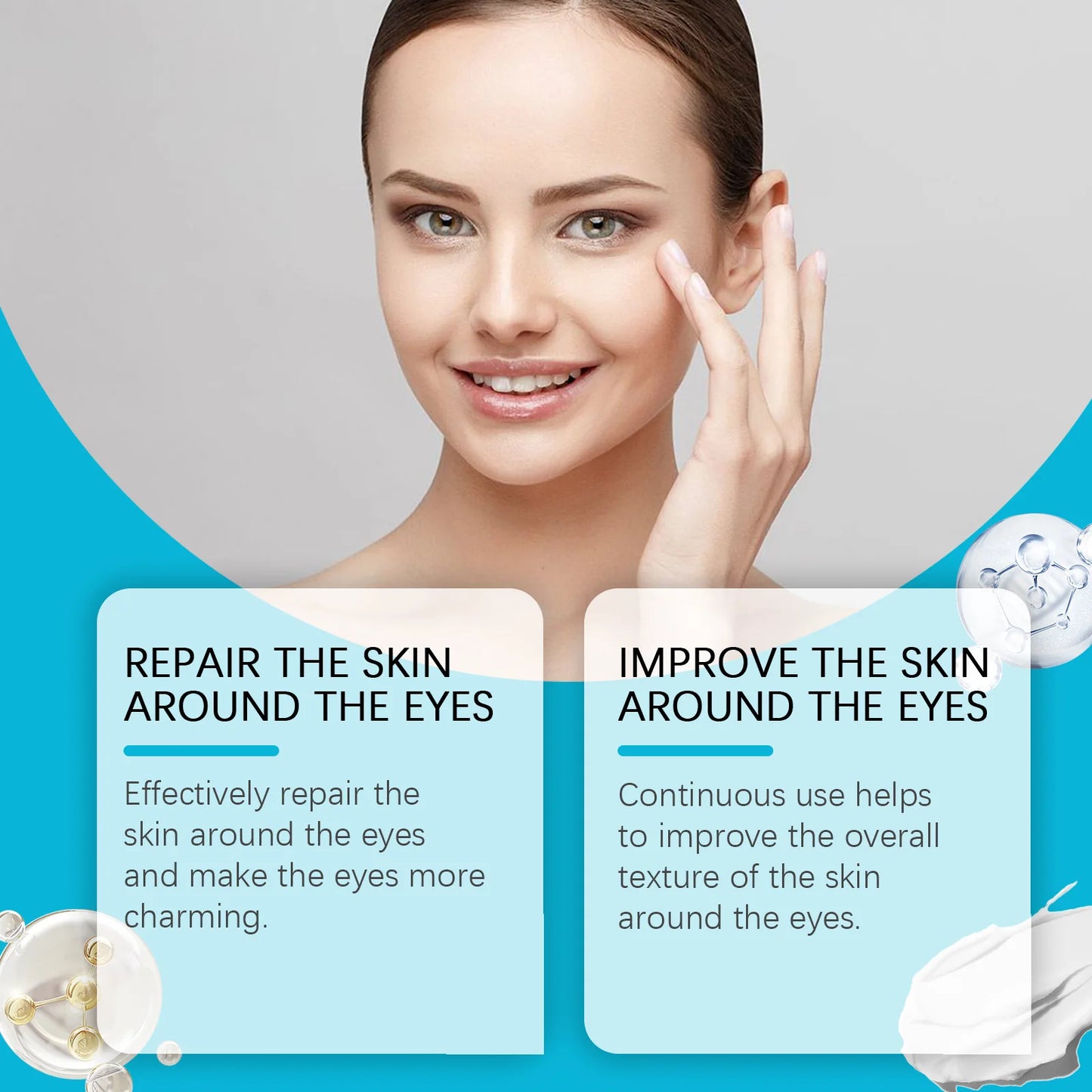 Hoygi 50ml Retinol Eye Line Lightening Cream Firming Lifting Anti Dark Circles Eye Bags Puffiness Moisturizing Eye Care Cream