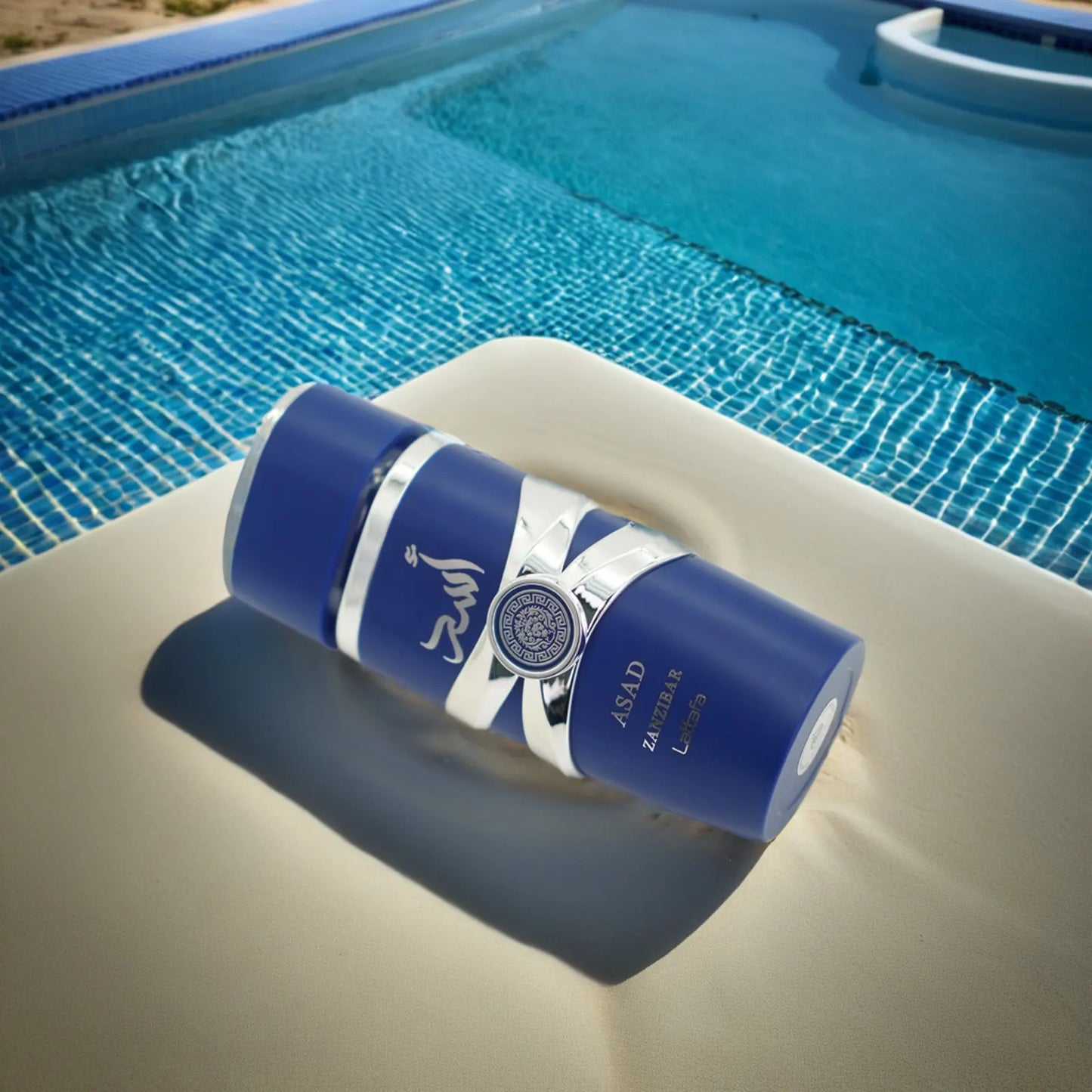 Lattafa Asad Zanzibar Blue Edition For Men Eau de Parfum Spray 3.4 Ounce Spicy Fragrance Warm Note Of Premium Luxury Fragrance