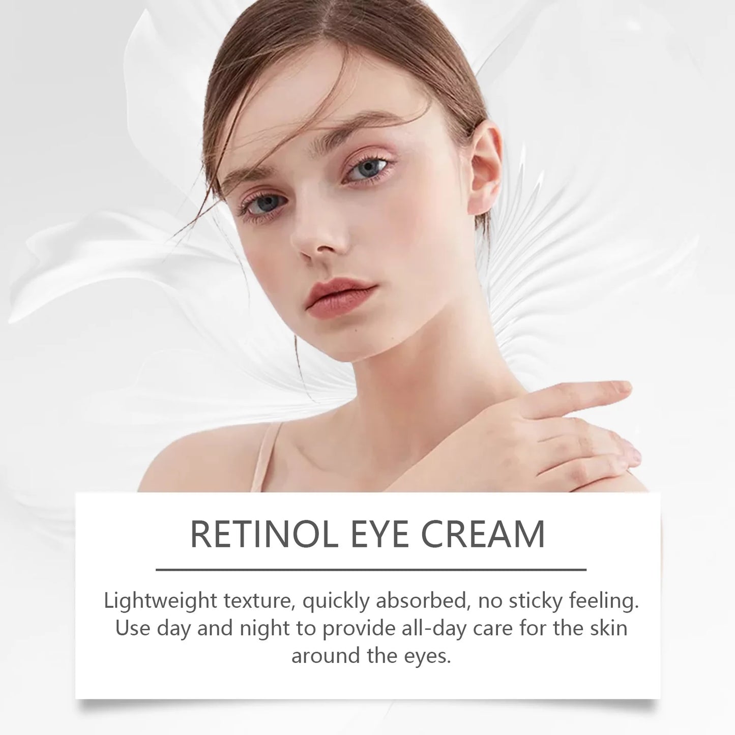 Hoygi 50ml Retinol Eye Line Lightening Cream Firming Lifting Anti Dark Circles Eye Bags Puffiness Moisturizing Eye Care Cream