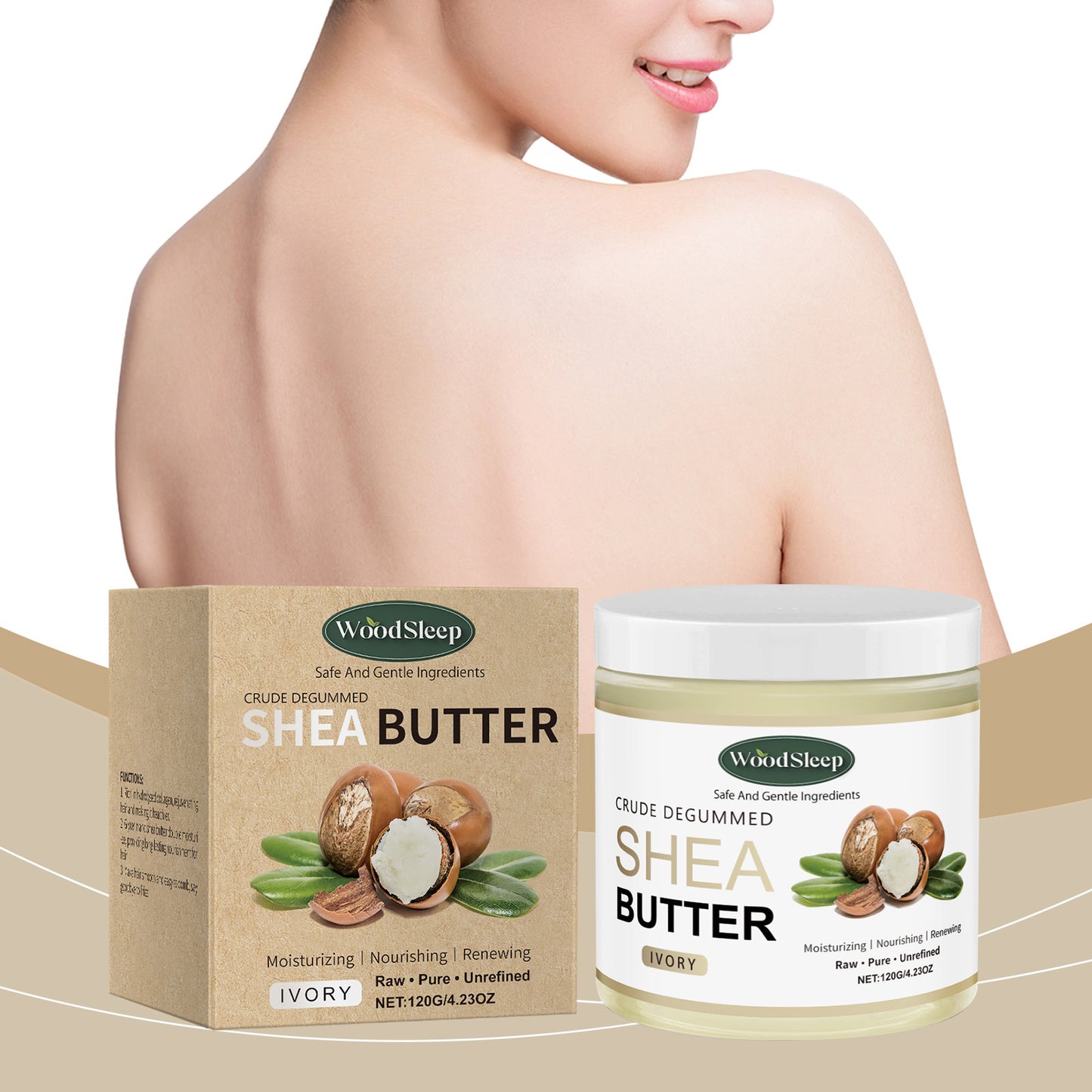 Shea Butter Moisturizer Body Cream Soothe Dry Skin Deep Hydration Fade Fine Lines Increase Elasticity Repair Barrier Body Lotion