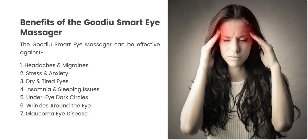 SALE_Smart Eye Massager for Migraines with Bluetooth Music, Eye Care Device, Smart Eye Mask, Eye Relax, Gifts for Mom/Women/Men