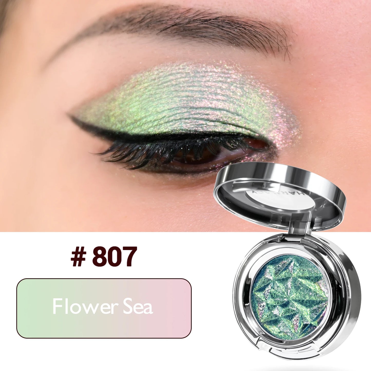 CHARMACY New 10 Multichrome Single Eye Shadow High Pigment Long Lasting Duo Chrome Eyeshadow Glitter Makeup For Eyes