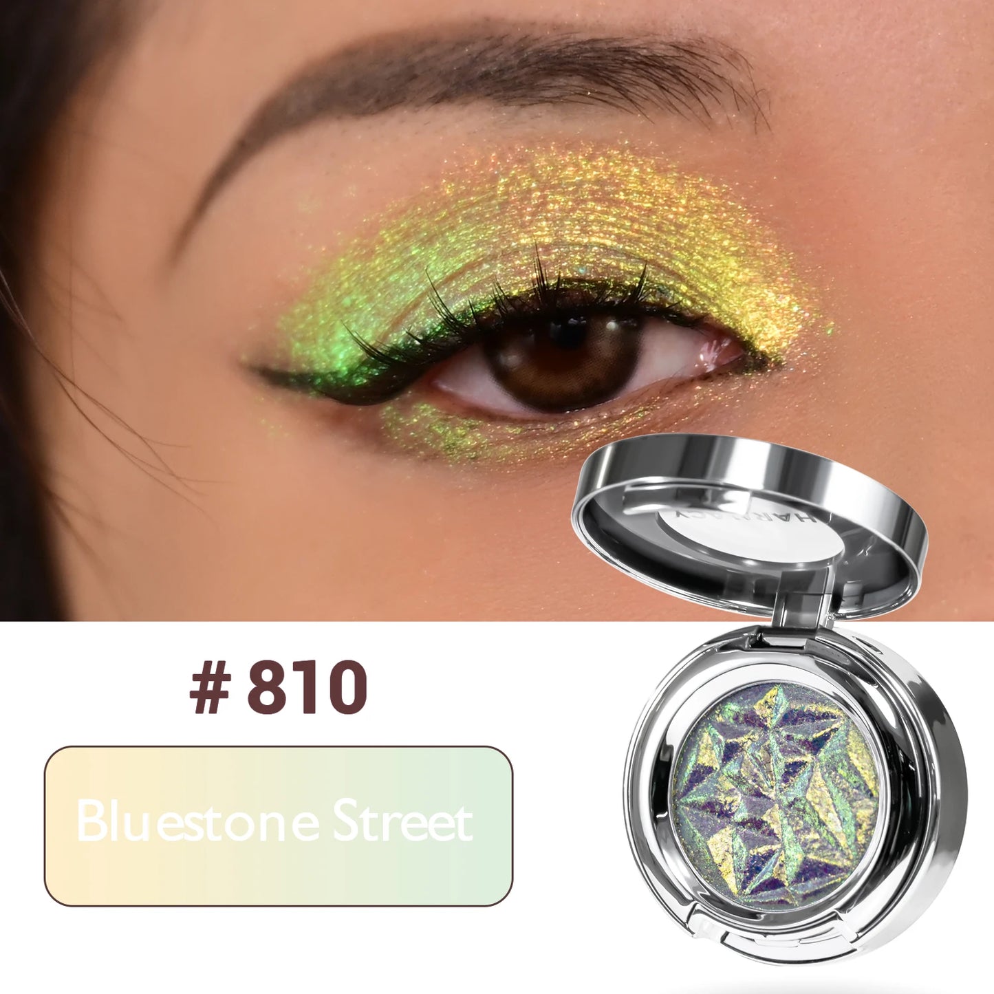 CHARMACY New 10 Multichrome Single Eye Shadow High Pigment Long Lasting Duo Chrome Eyeshadow Glitter Makeup For Eyes