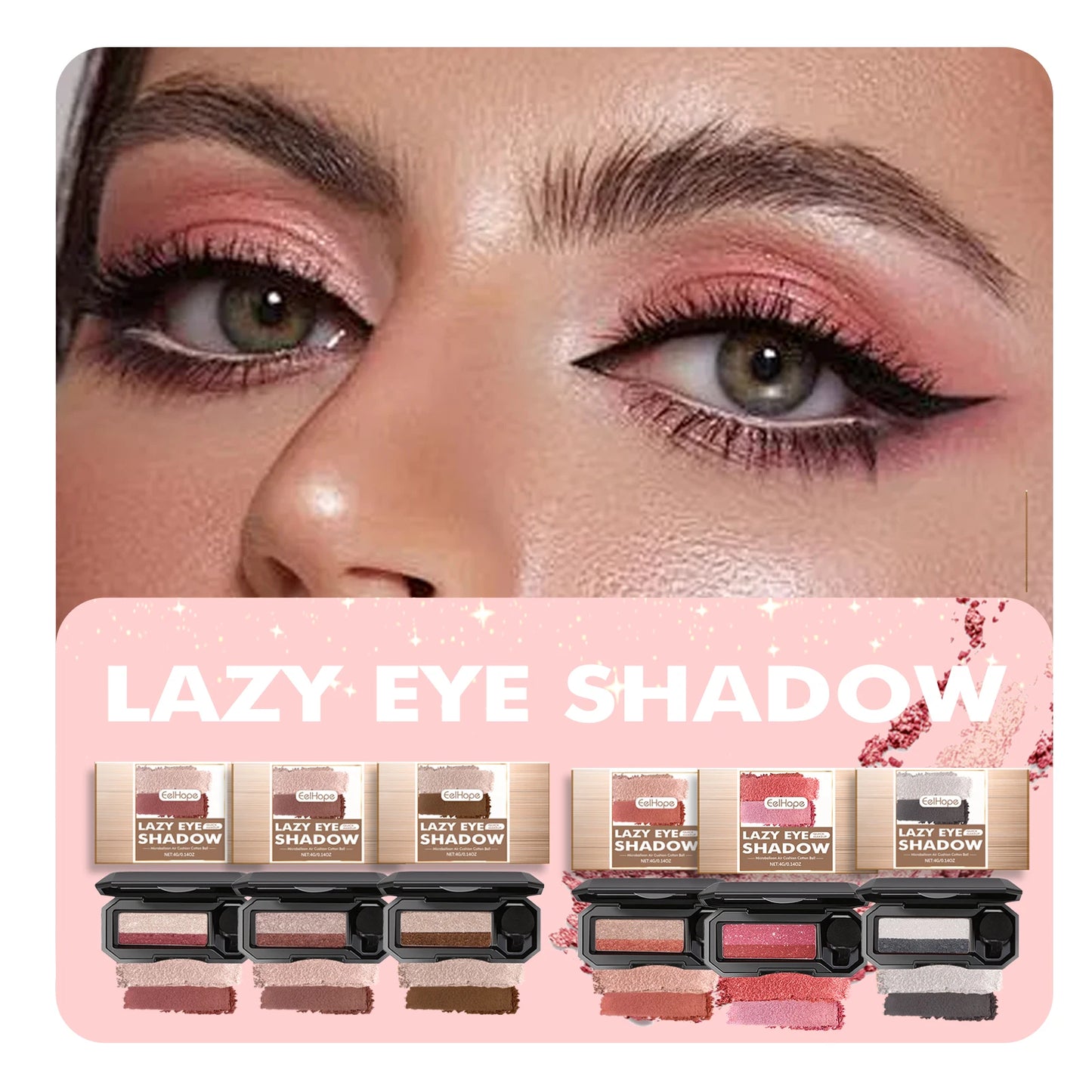 Two-color eyeshadow tray Matte makeup products Women's cosmetics Korea new beauty health lasting eyeshadow tray