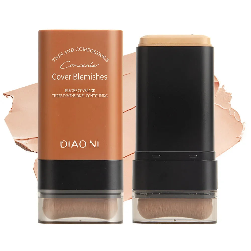 Eraser Foundation Stick,Velvet Moist Light Concealer Liquid Foundation Long-lasting Flawless Makeup Face Beauty Makeup Cosmetics