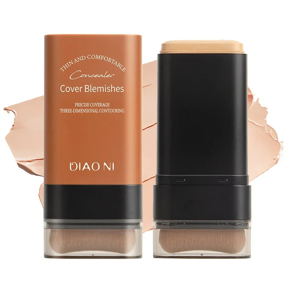 Eraser Foundation Stick,Velvet Moist Light Concealer Liquid Foundation Long-lasting Flawless Makeup Face Beauty Makeup Cosmetics