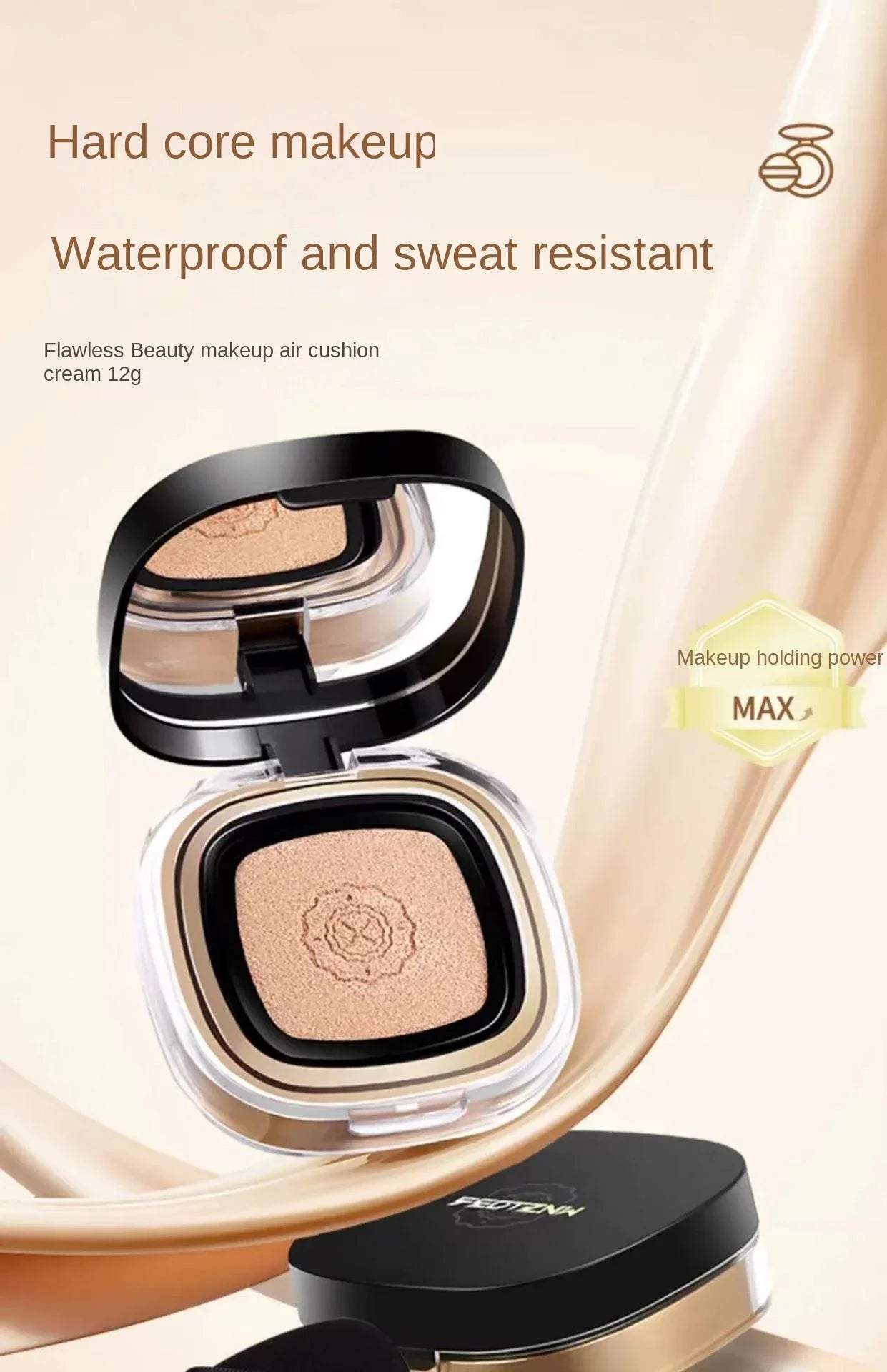 New Feotznw Soft Yarn Makeup Holding Liquid Foundation Matte Concealer Waterproof Moisturizing Air Cushion Facial Cosmetics