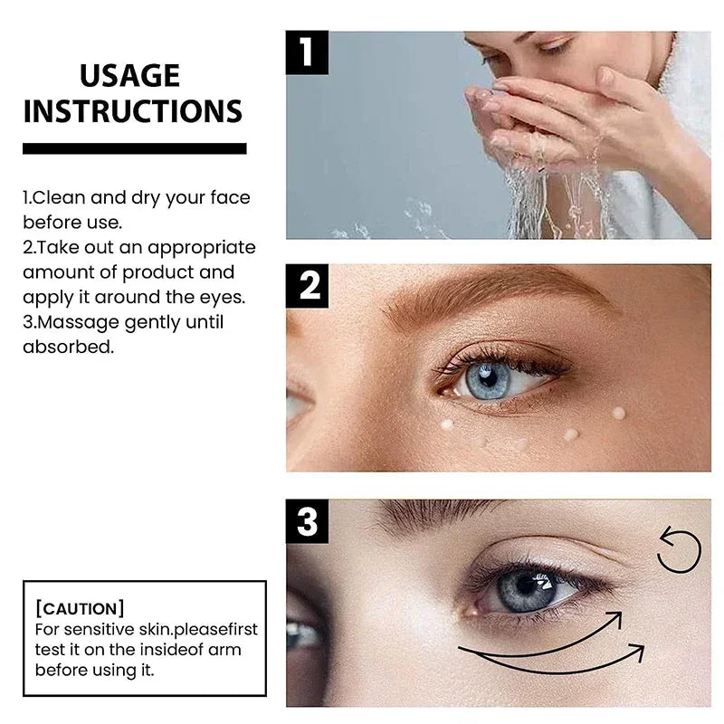 Cëlyn 3 Minutes Instant Firm Eye Cream Wrinkle Removal Lifting Tighten Remove Eye Bags Dark Circles Moisturize Peptide Eye Cream