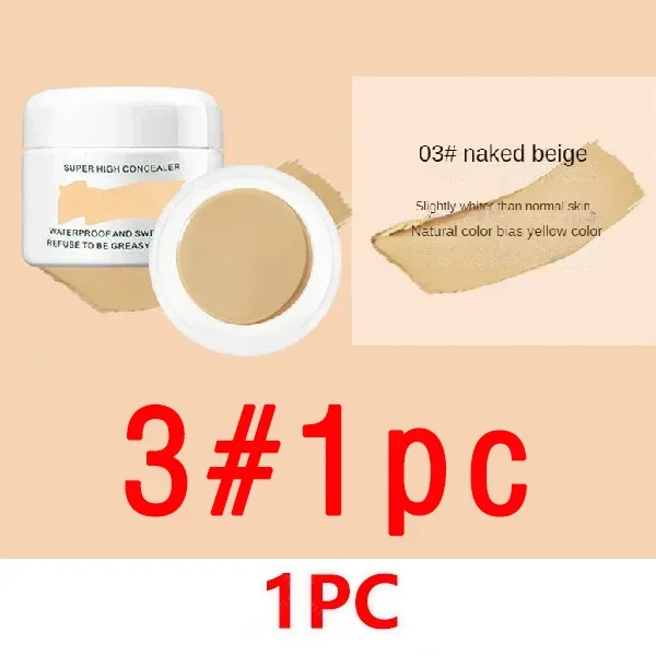 Waterproof Full Coverage Concealer for Tattoos Scars Acne Marks Dark Circles Natural Finish Foundation for All Skin Tones