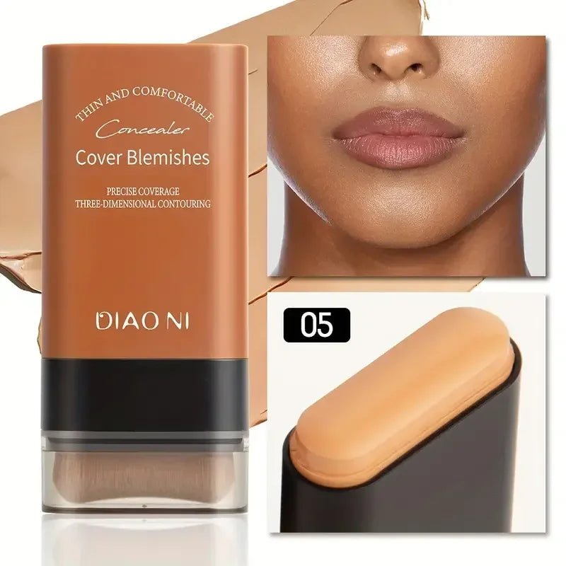 Eraser Foundation Stick,Velvet Moist Light Concealer Liquid Foundation Long-lasting Flawless Makeup Face Beauty Makeup Cosmetics