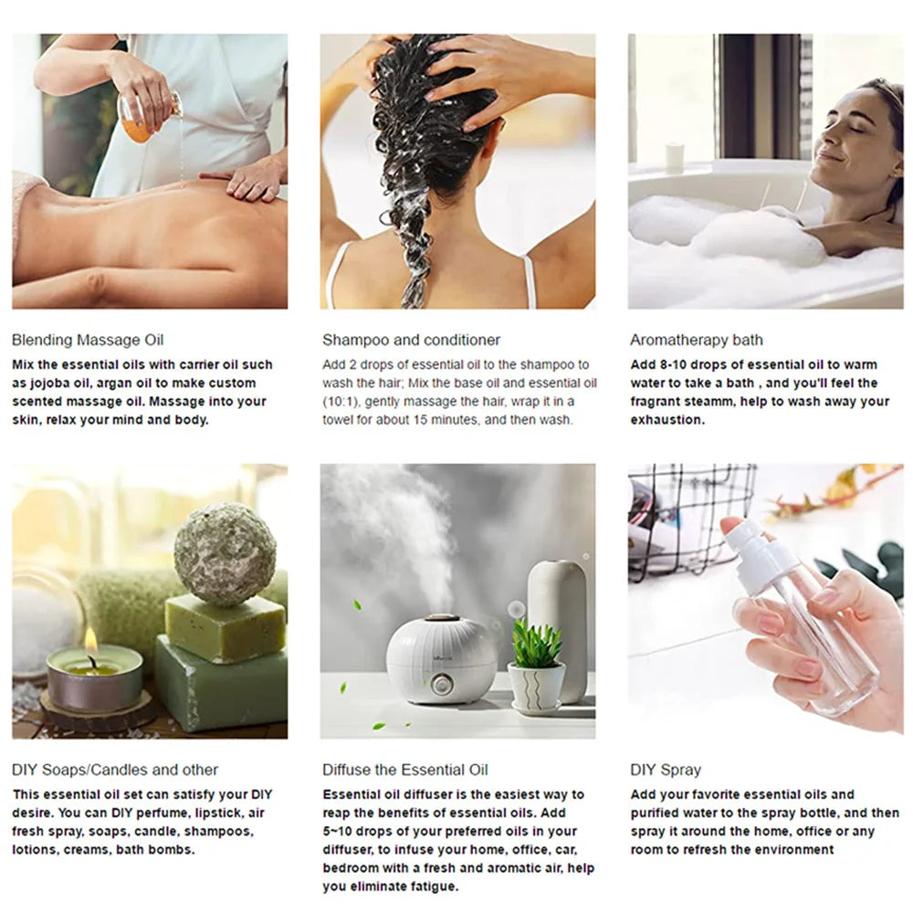 100ml Pure Natural Essential Oils For Diffuser Candle Making Lavender Jasmine Vanilla Eucalyptus Aroma Essential Oil