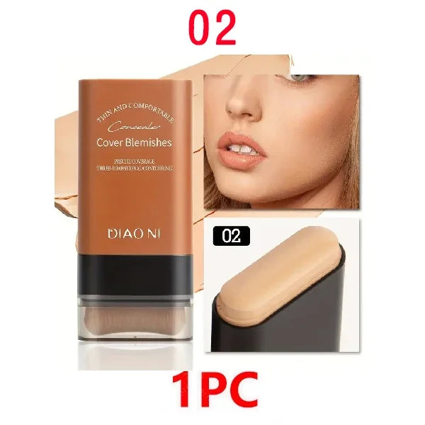 Eraser Foundation Stick,Velvet Moist Light Concealer Liquid Foundation Long-lasting Flawless Makeup Face Beauty Makeup Cosmetics
