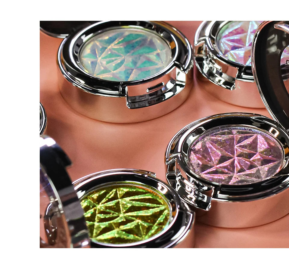 CHARMACY New 10 Multichrome Single Eye Shadow High Pigment Long Lasting Duo Chrome Eyeshadow Glitter Makeup For Eyes