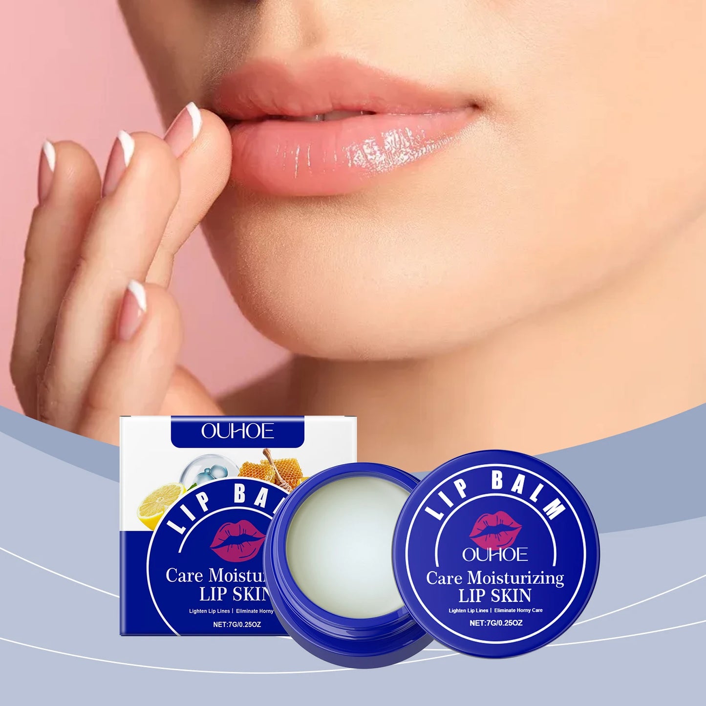 OUHOE Lip Balm - Long - term Hydration, Anti - dryness, Lighten Lip Color, Easy to Apply, Exfoliate Gently