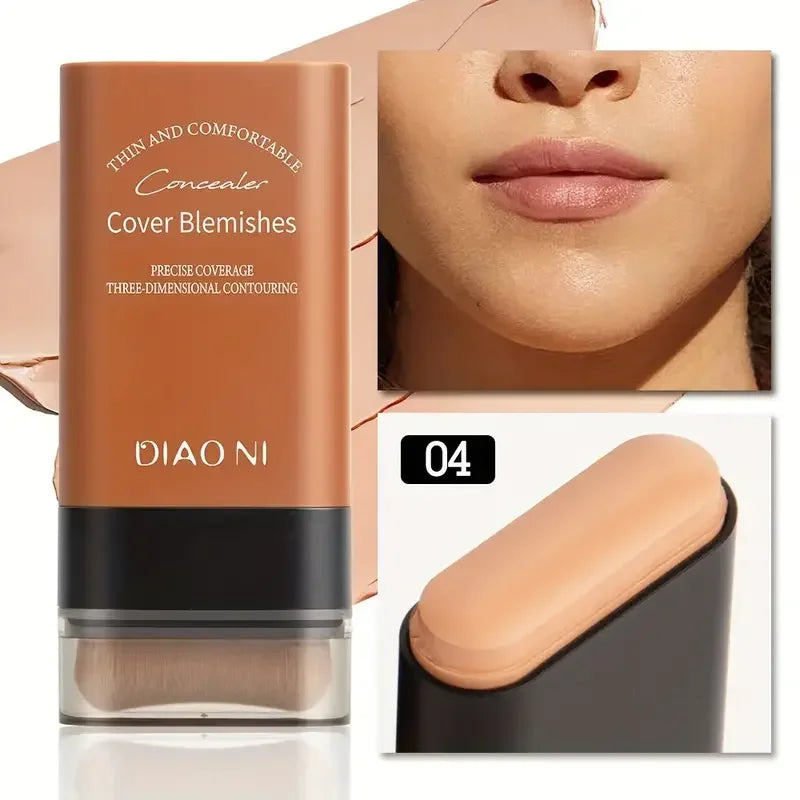 Eraser Foundation Stick,Velvet Moist Light Concealer Liquid Foundation Long-lasting Flawless Makeup Face Beauty Makeup Cosmetics