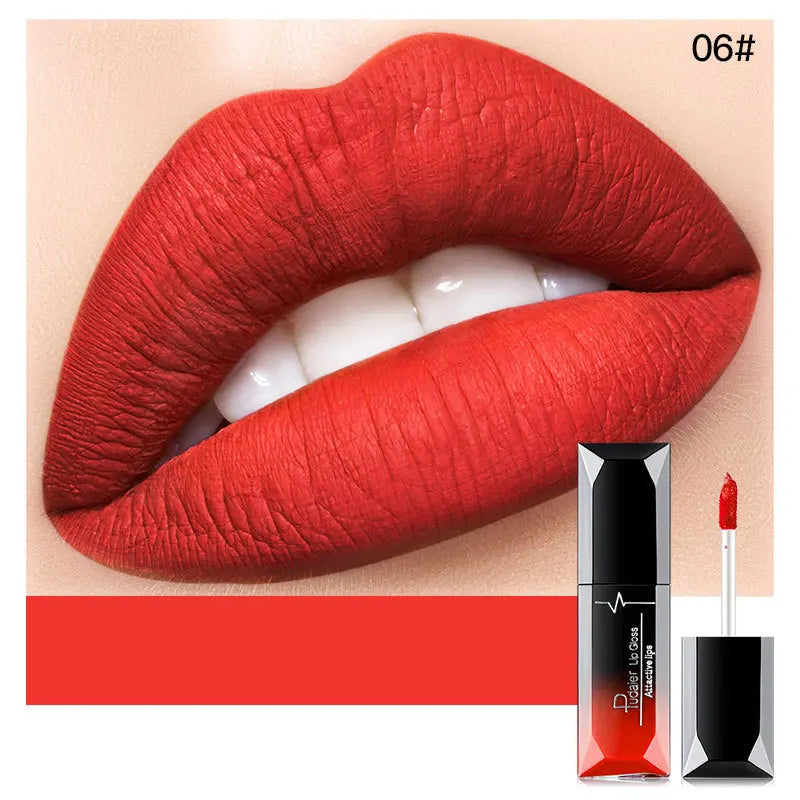 21-Color Beauty Lip Gloss Matte Mist Lip Glaze Waterproof Long lasting Cosmetics Lip Tint Paste Not-fade Liquid Lipstick.