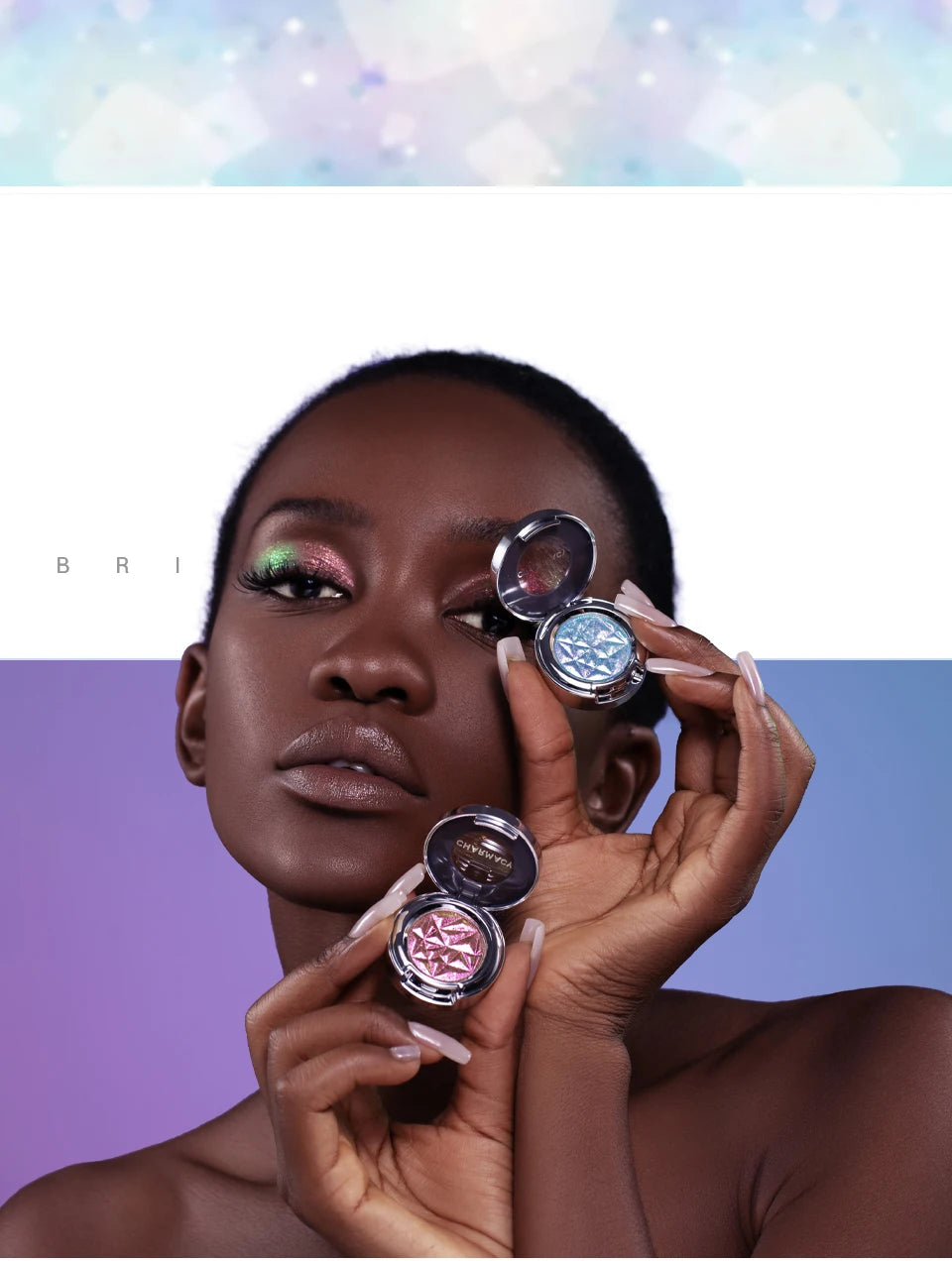 CHARMACY New 10 Multichrome Single Eye Shadow High Pigment Long Lasting Duo Chrome Eyeshadow Glitter Makeup For Eyes