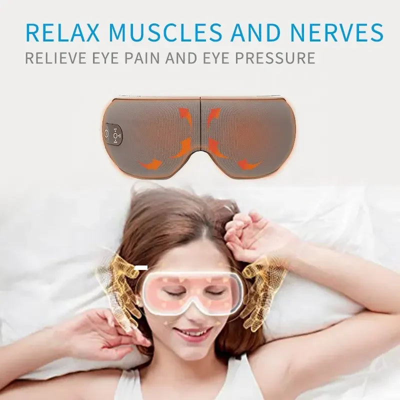SALE_Smart Eye Massager for Migraines with Bluetooth Music, Eye Care Device, Smart Eye Mask, Eye Relax, Gifts for Mom/Women/Men