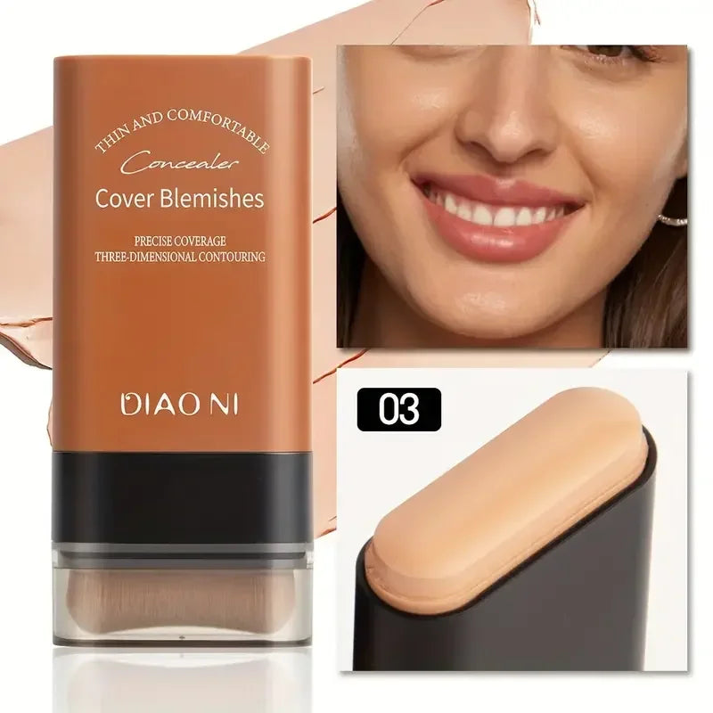 Eraser Foundation Stick,Velvet Moist Light Concealer Liquid Foundation Long-lasting Flawless Makeup Face Beauty Makeup Cosmetics