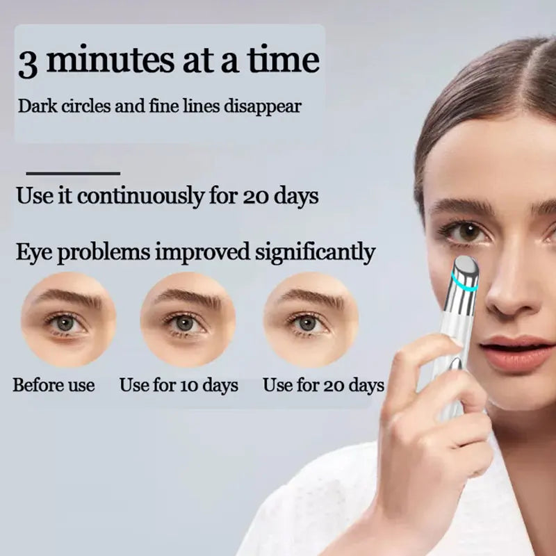 New Beauty Device Eye Massager Constant Temperature Heating Vibration Massage Lighten Dark Circles and Eyes Bags Eye Skin Care