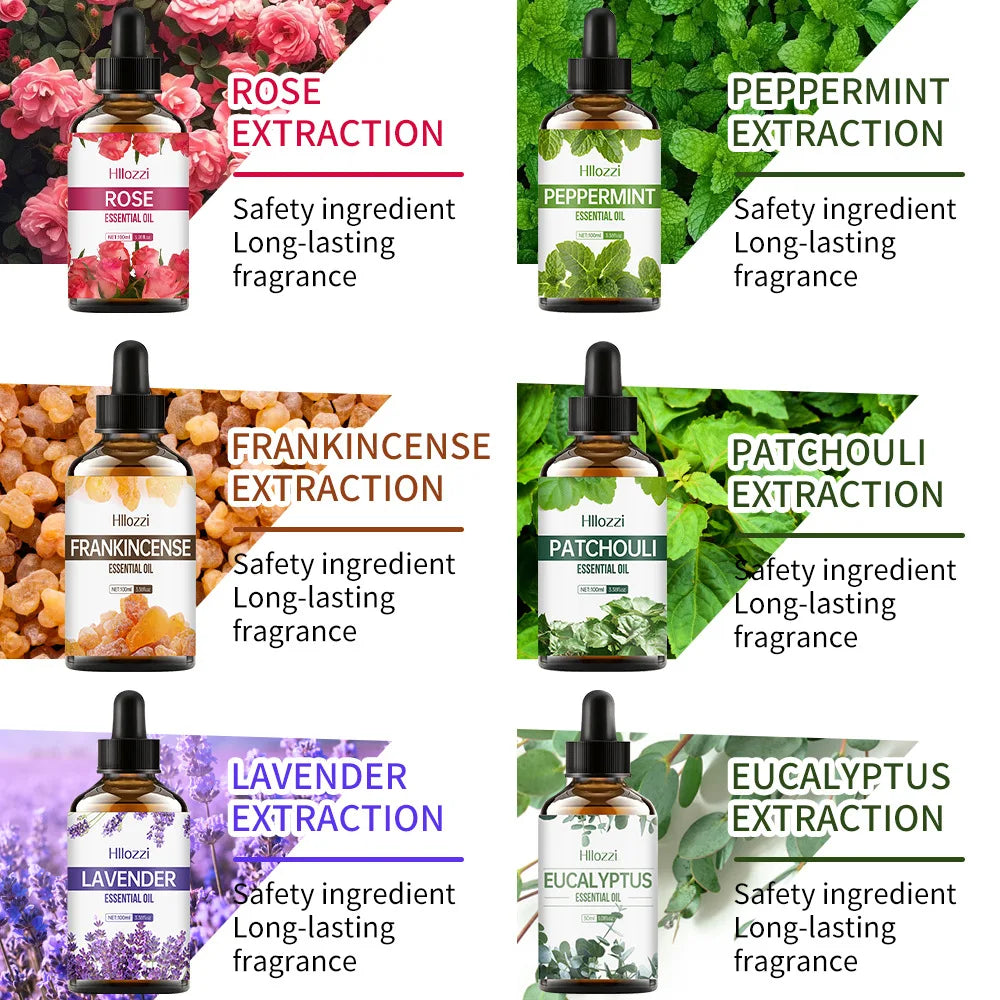 100ml Pure Natural Essential Oils For Diffuser Candle Making Lavender Jasmine Vanilla Eucalyptus Aroma Essential Oil