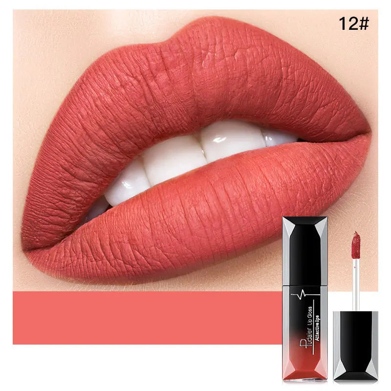 21-Color Beauty Lip Gloss Matte Mist Lip Glaze Waterproof Long lasting Cosmetics Lip Tint Paste Not-fade Liquid Lipstick.