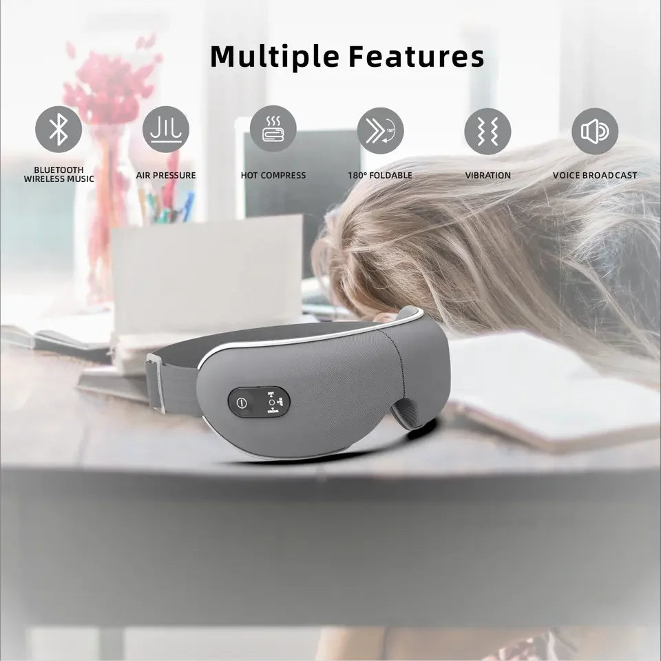 SALE_Smart Eye Massager for Migraines with Bluetooth Music, Eye Care Device, Smart Eye Mask, Eye Relax, Gifts for Mom/Women/Men