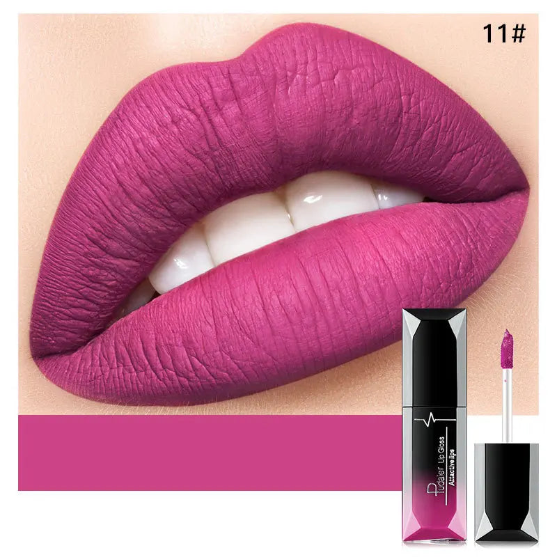 21-Color Beauty Lip Gloss Matte Mist Lip Glaze Waterproof Long lasting Cosmetics Lip Tint Paste Not-fade Liquid Lipstick.