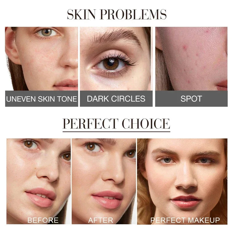 Eraser Foundation Stick,Velvet Moist Light Concealer Liquid Foundation Long-lasting Flawless Makeup Face Beauty Makeup Cosmetics