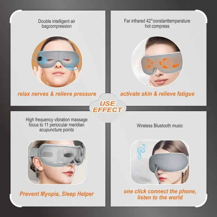 SALE_Smart Eye Massager for Migraines with Bluetooth Music, Eye Care Device, Smart Eye Mask, Eye Relax, Gifts for Mom/Women/Men