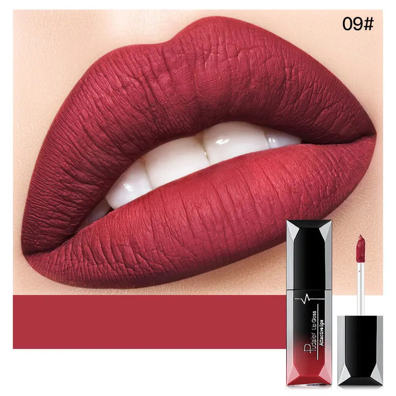 21-Color Beauty Lip Gloss Matte Mist Lip Glaze Waterproof Long lasting Cosmetics Lip Tint Paste Not-fade Liquid Lipstick.
