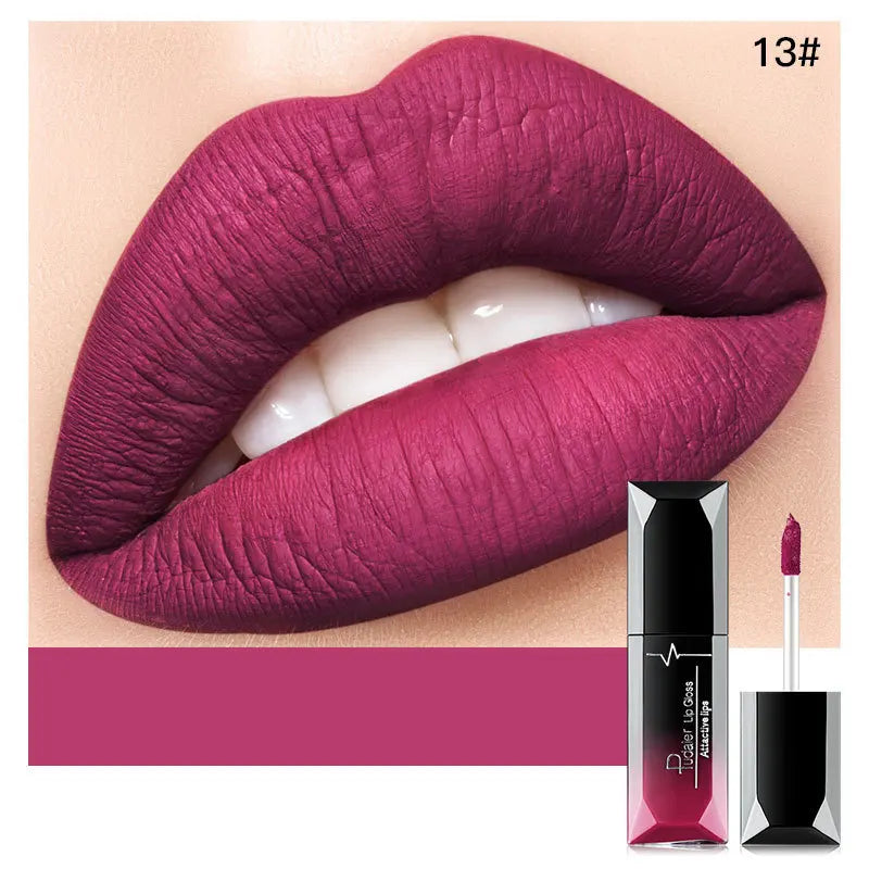 21-Color Beauty Lip Gloss Matte Mist Lip Glaze Waterproof Long lasting Cosmetics Lip Tint Paste Not-fade Liquid Lipstick.