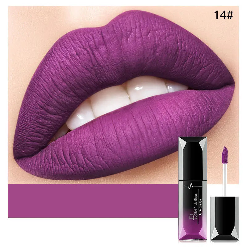 21-Color Beauty Lip Gloss Matte Mist Lip Glaze Waterproof Long lasting Cosmetics Lip Tint Paste Not-fade Liquid Lipstick.