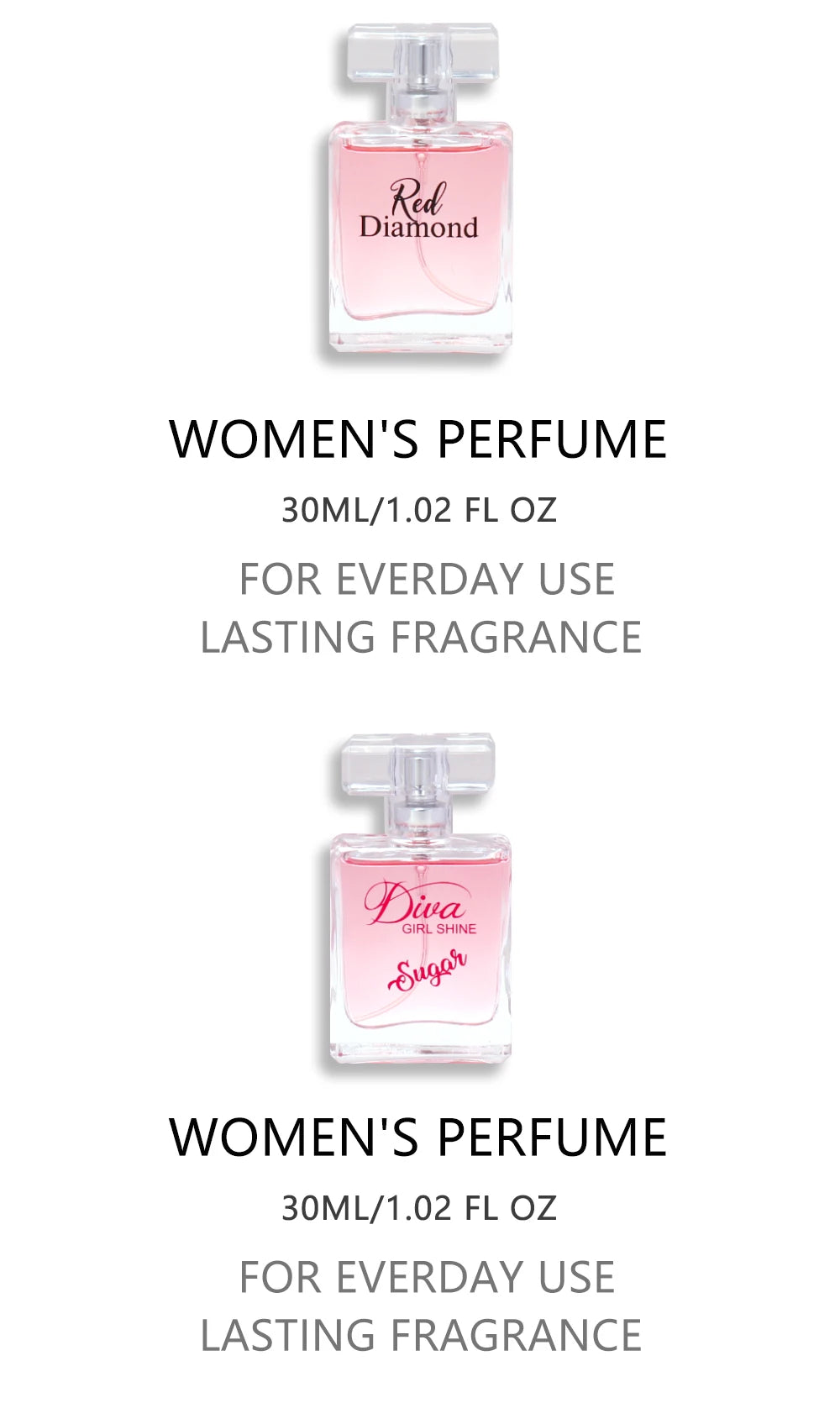 Women's Love Collection Fragrance Set Eau De Parfum Spray 4-Piece Gift Set Long Lasting 1.02 Fl Oz per Bottle