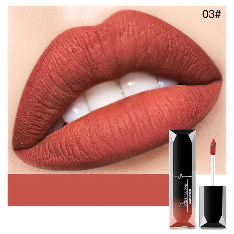 21-Color Beauty Lip Gloss Matte Mist Lip Glaze Waterproof Long lasting Cosmetics Lip Tint Paste Not-fade Liquid Lipstick.