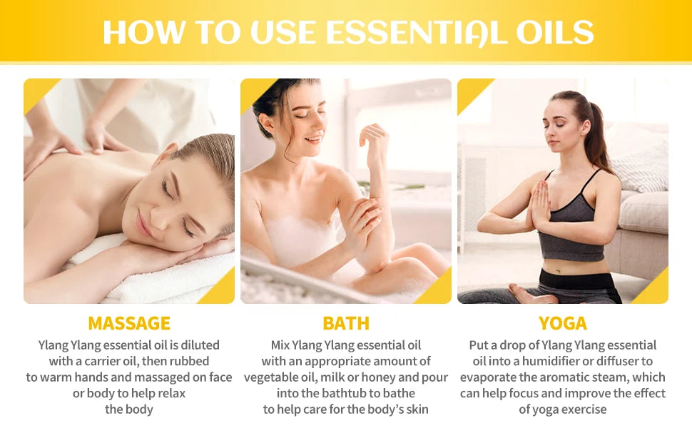 EVOKE OCCU Ylang Ylang Essential Oils, 118ML/4 Fl.Oz. Premium Plant Oil for Diffuser, Purifier, Massage, Candle Soap Making,