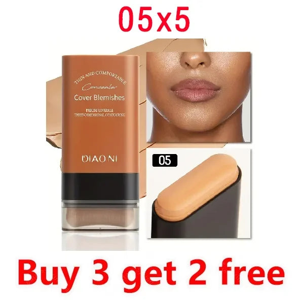 Eraser Foundation Stick,Velvet Moist Light Concealer Liquid Foundation Long-lasting Flawless Makeup Face Beauty Makeup Cosmetics