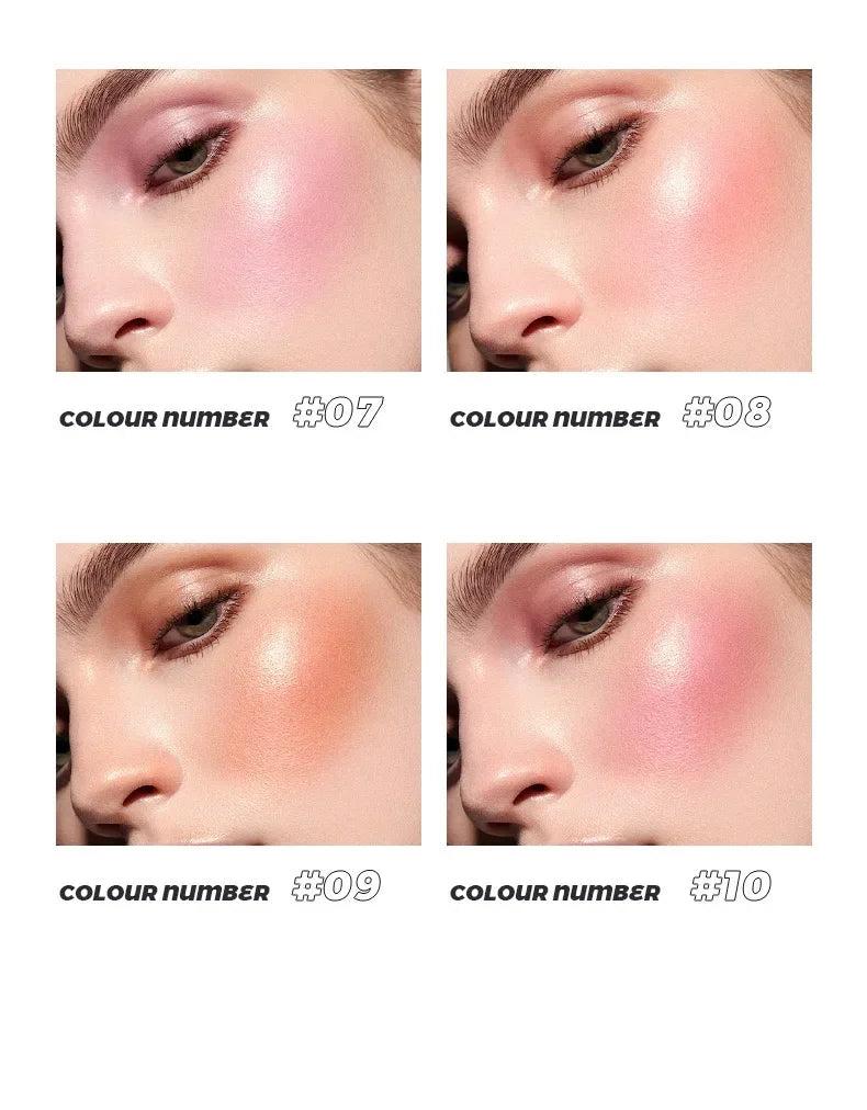 10 Colors Liquid Blush Soft Easy to Apply Liquid Cream Blush Lightweight Long-lasting Brightens Liquid Blusher Makeup.