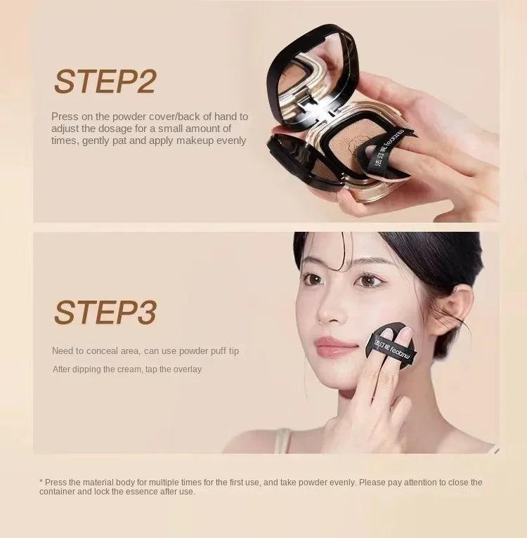 New Feotznw Soft Yarn Makeup Holding Liquid Foundation Matte Concealer Waterproof Moisturizing Air Cushion Facial Cosmetics