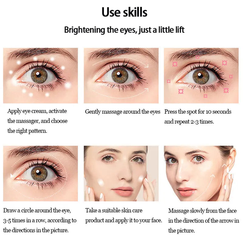 New Beauty Device Eye Massager Constant Temperature Heating Vibration Massage Lighten Dark Circles and Eyes Bags Eye Skin Care