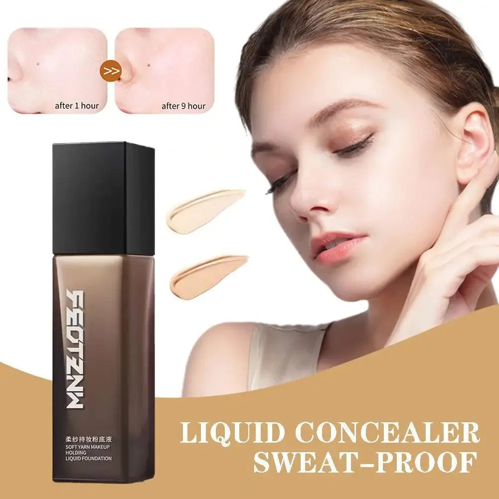 New Feotznw Soft Yarn Makeup Holding Liquid Foundation Matte Concealer Waterproof Moisturizing Air Cushion Facial Cosmetics