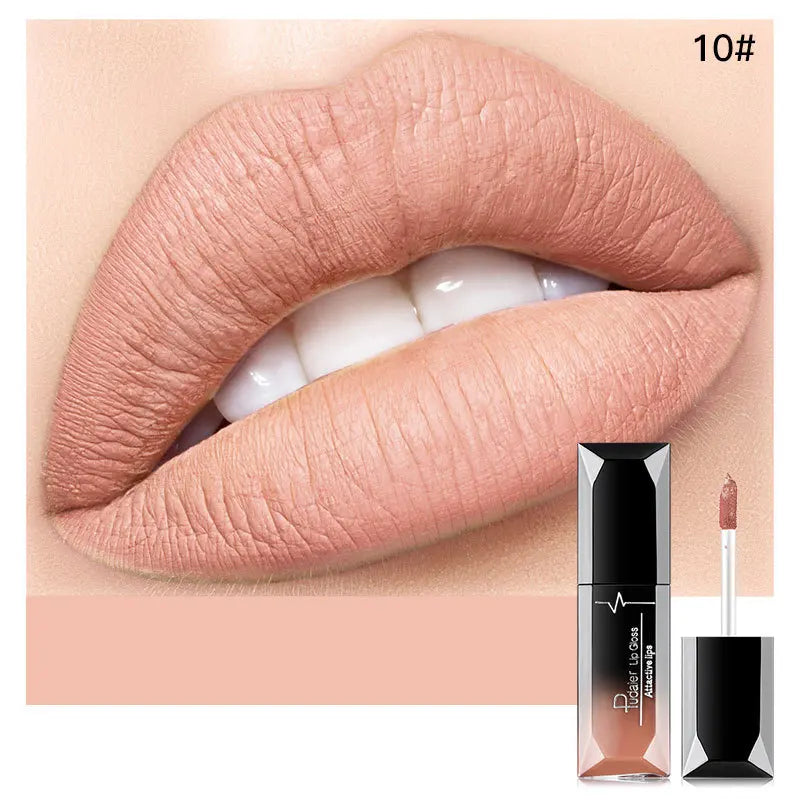 21-Color Beauty Lip Gloss Matte Mist Lip Glaze Waterproof Long lasting Cosmetics Lip Tint Paste Not-fade Liquid Lipstick.