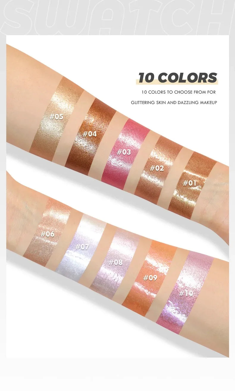 10 Colors Liquid Blush Soft Easy to Apply Liquid Cream Blush Lightweight Long-lasting Brightens Liquid Blusher Makeup.