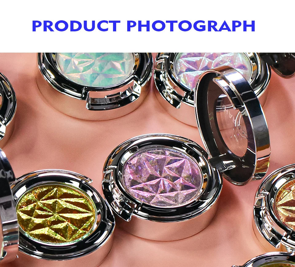 CHARMACY New 10 Multichrome Single Eye Shadow High Pigment Long Lasting Duo Chrome Eyeshadow Glitter Makeup For Eyes