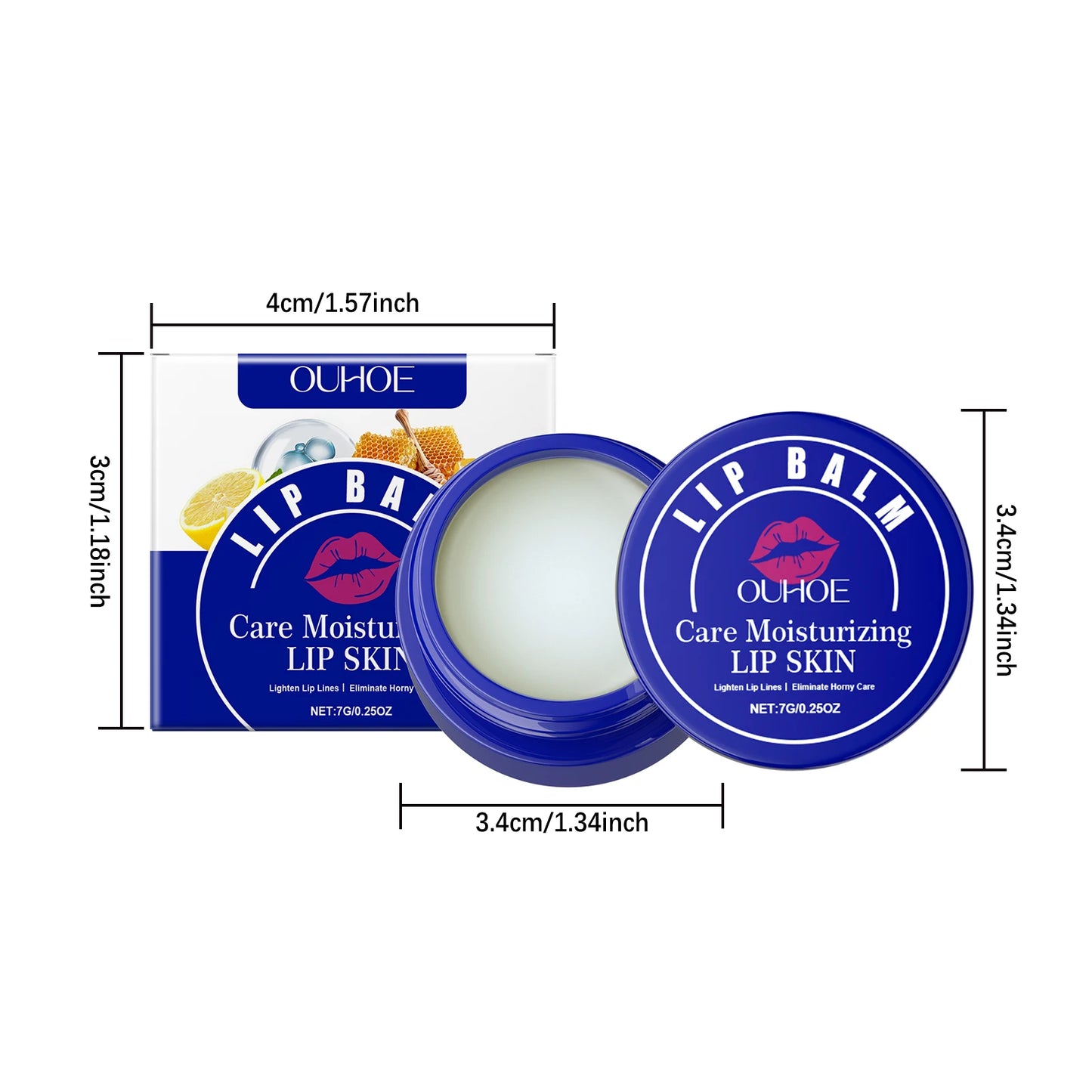 OUHOE Lip Balm - Long - term Hydration, Anti - dryness, Lighten Lip Color, Easy to Apply, Exfoliate Gently