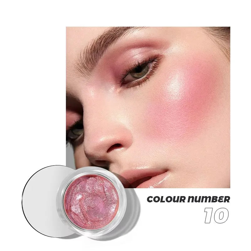10 Colors Liquid Blush Soft Easy to Apply Liquid Cream Blush Lightweight Long-lasting Brightens Liquid Blusher Makeup.