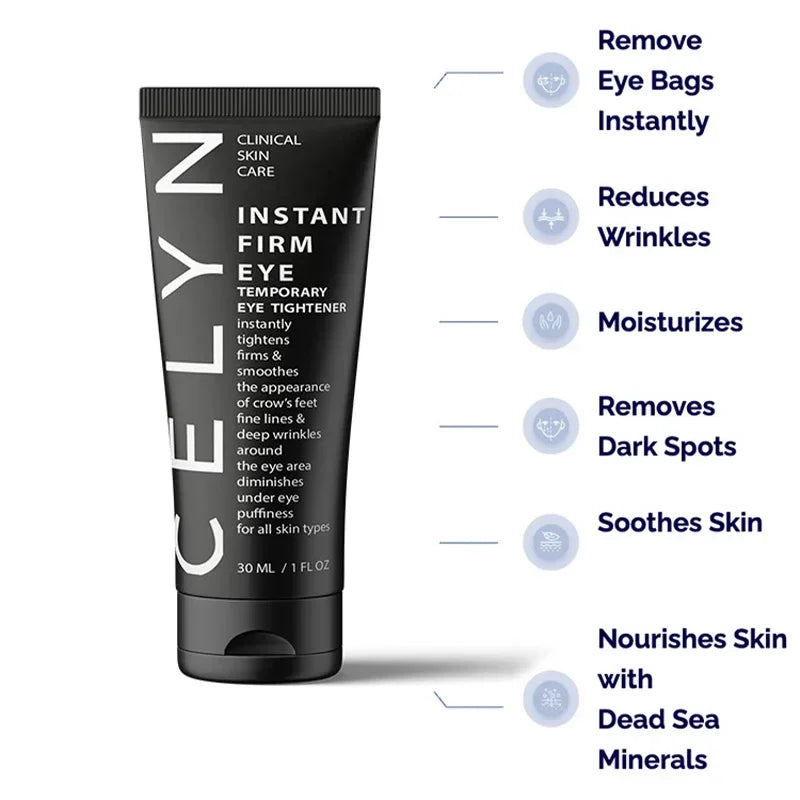 Cëlyn 3 Minutes Instant Firm Eye Cream Wrinkle Removal Lifting Tighten Remove Eye Bags Dark Circles Moisturize Peptide Eye Cream